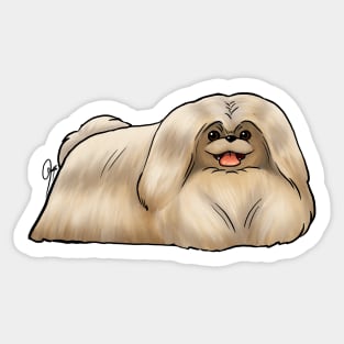 Dog - Pekingese - Cream Show Cut Sticker